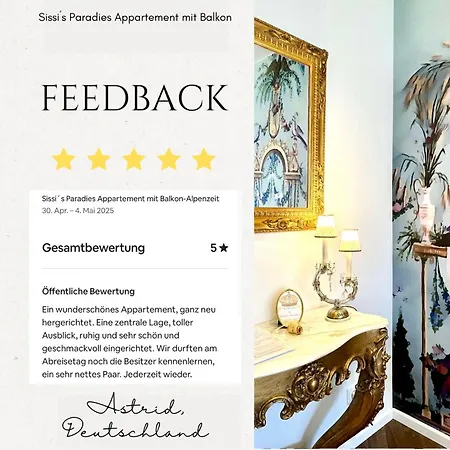 Apartament Sissis Paradies Mit Balkon & Flussblick- Alpenzeit Im Zentrum Mit Parkplatz *