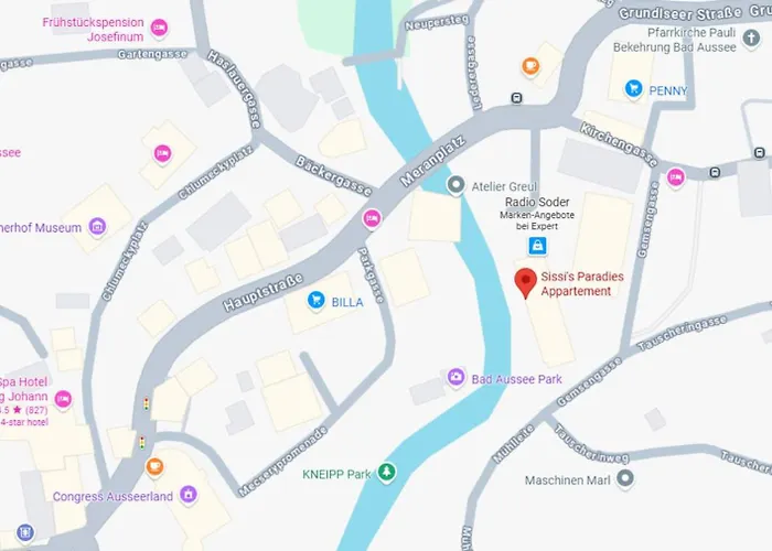 Sissis Paradies Mit Balkon & Flussblick- Alpenzeit Im Zentrum Mit Parkplatz Bad Aussee